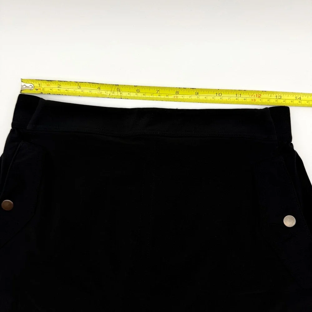 Athleta Black Skort Women's Size 8 Built In Shorts Snap Pockets Golf Hiking